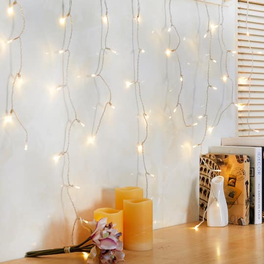 12 Pack: Warm White Curtain LED String Lights by Ashland&#x2122;